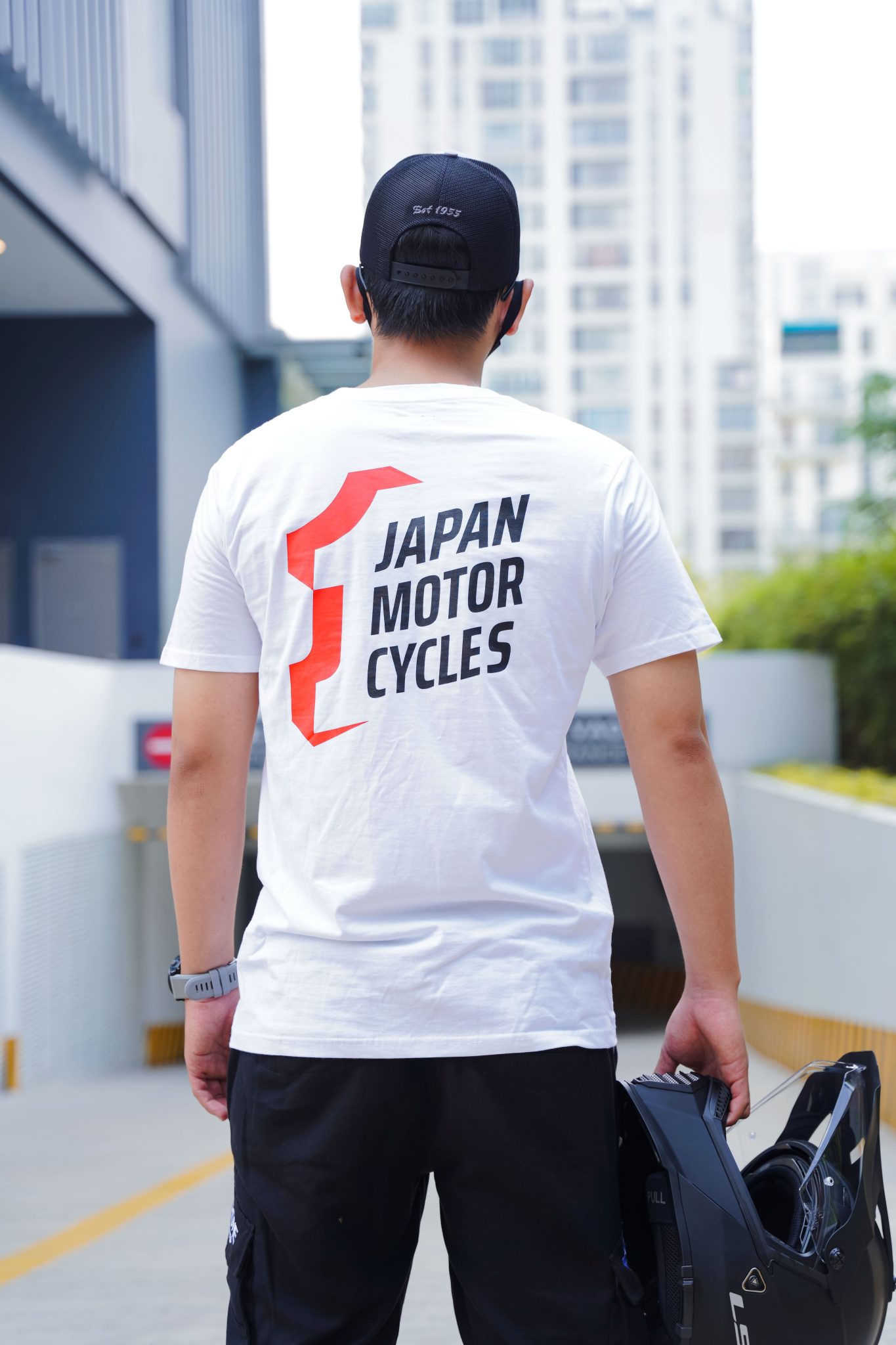 Áo thun cổ tròn Japan Motorcycles (mặt sau)
